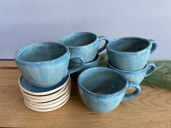Set Gisèle , 6 tassen Blauw