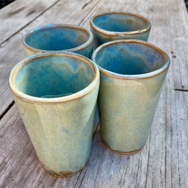 Set van 4 Margrietjes Blue Rutile