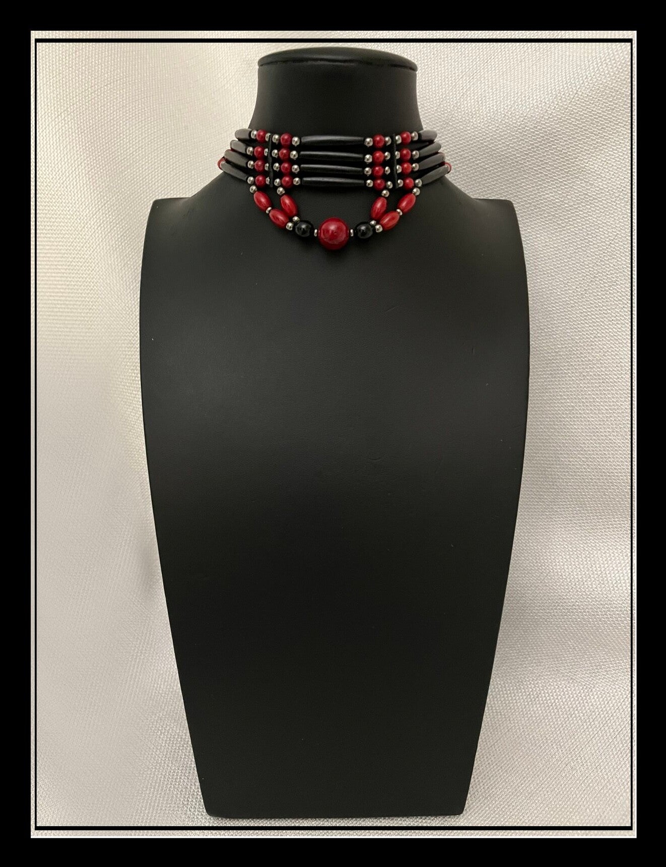 Red Coral & Black Onyx