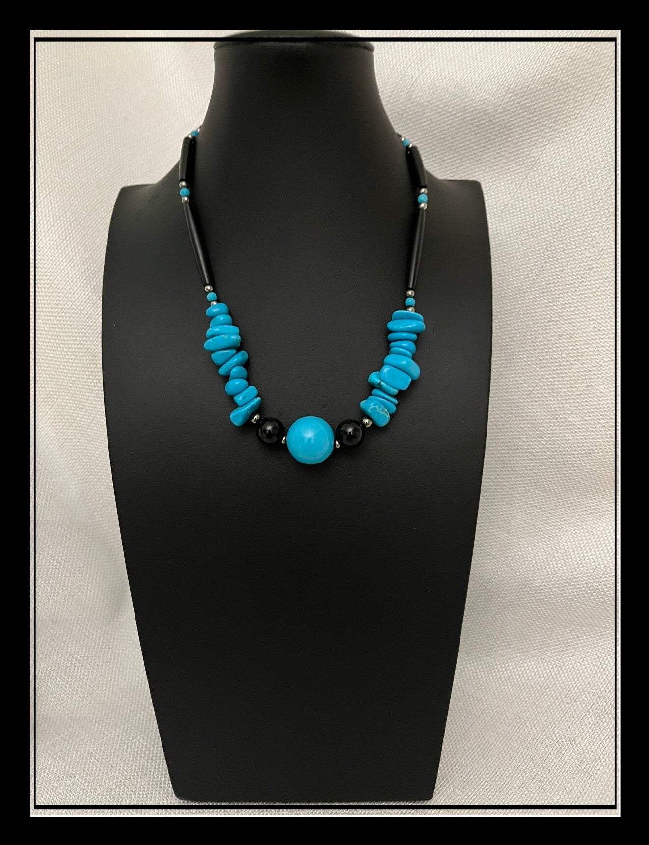 Chalk Turquoise & Black Onyx