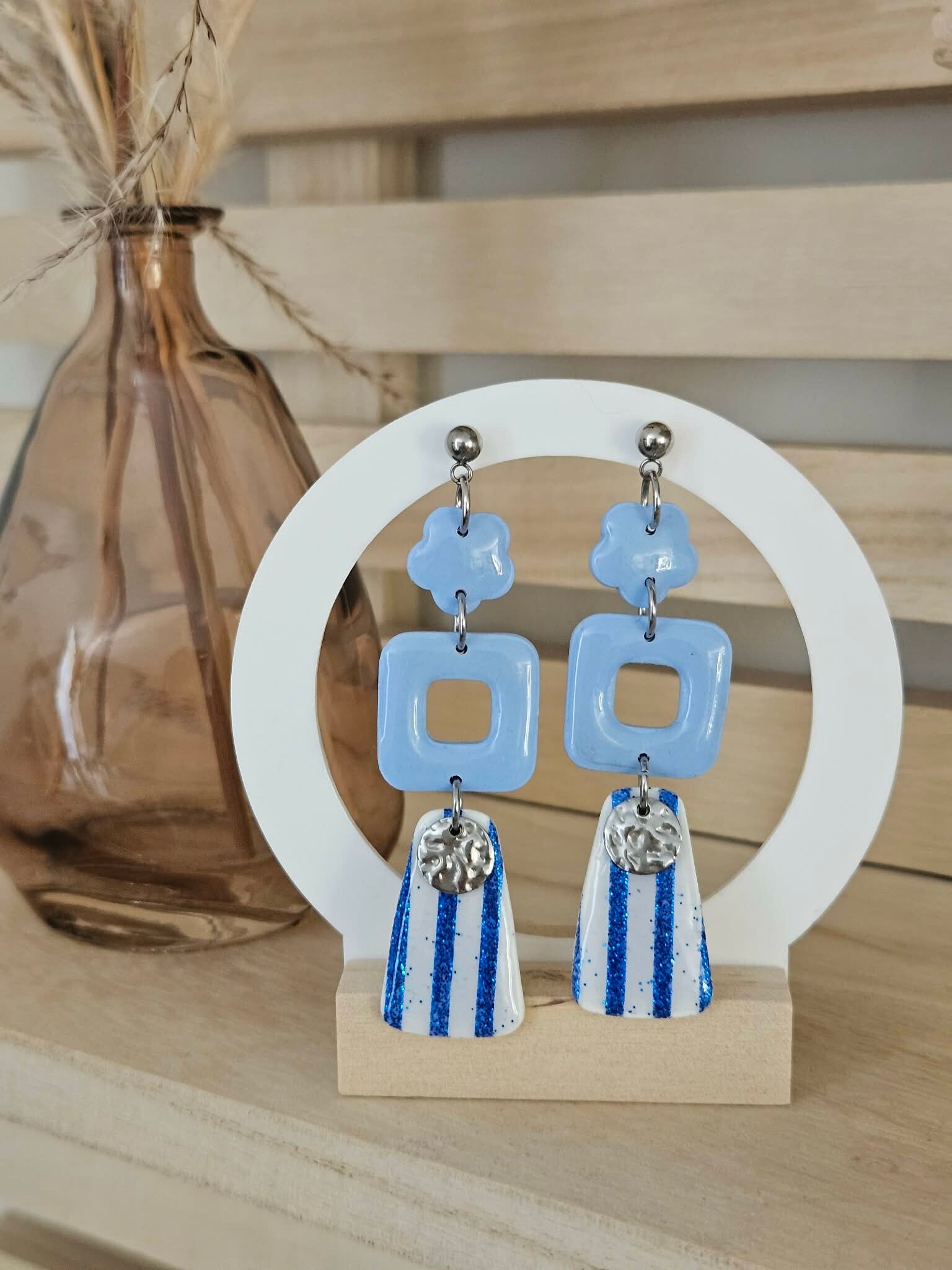 Boucles "Marinière chic"