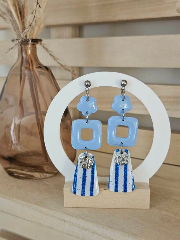 Boucles "Marinière chic"