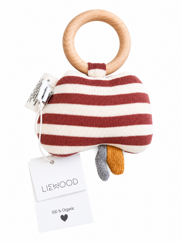 Liewood Aria Rattle, Apple Stripe Crème de la crème