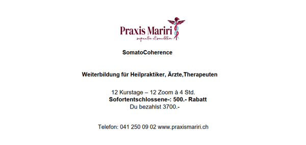 Weiterbildung Frühbucher 500.- Rabatt