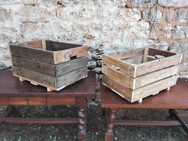 Caisse de rangement style pommes