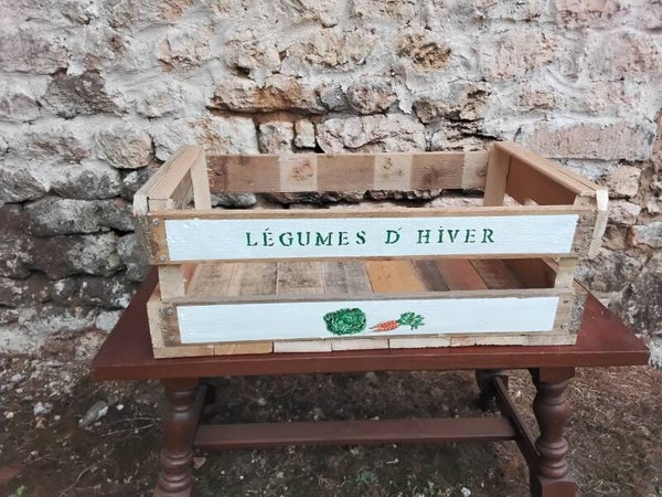 Cagette bois légumes hiver