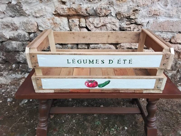 Cagette bois légumes été