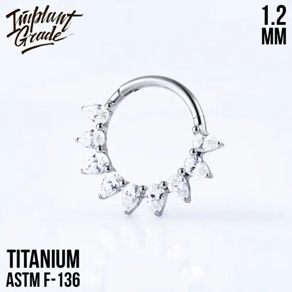 Titanium click ring ''May''