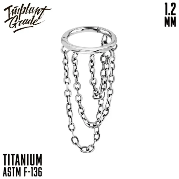 Titanium click ring ''Long chains''