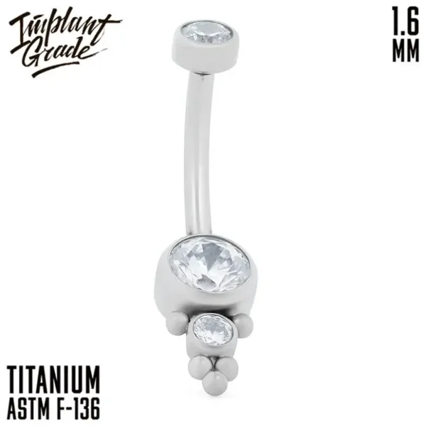 Titanium navel ''Diva''