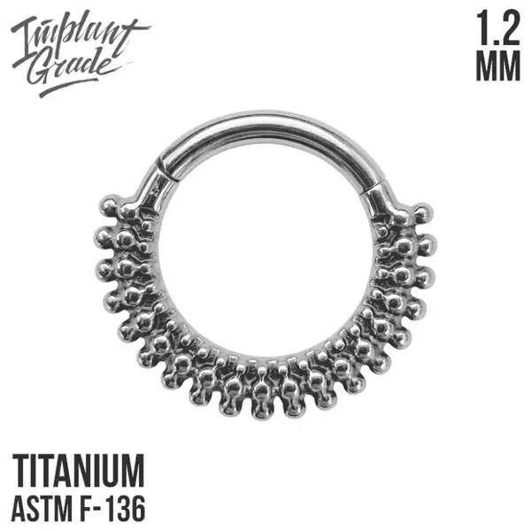 Titanium click ring ''Bead''