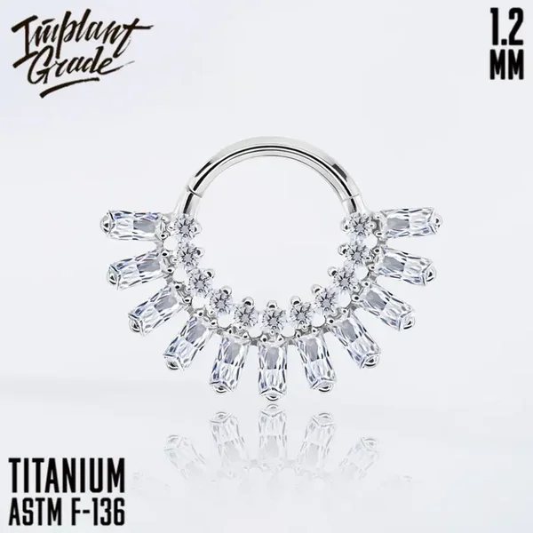 Titanium click ring ''Emily''
