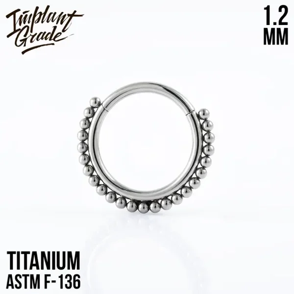 Titanium click ring ''Crown''