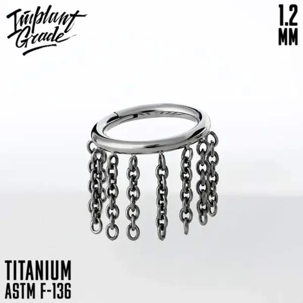 Titanium click ring ''Chains''