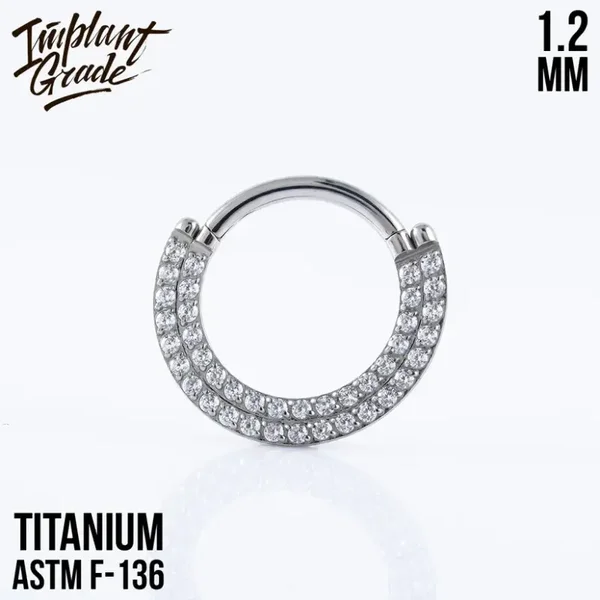 Titanium click ring ''Helios''