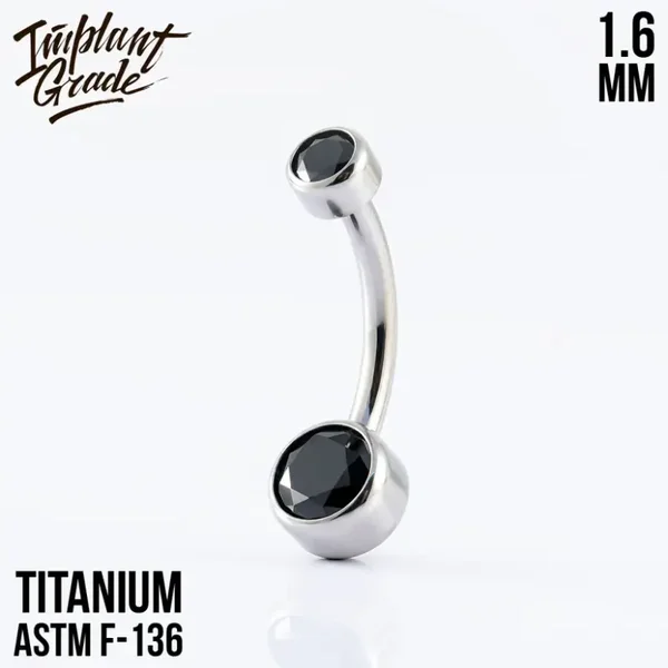 Titanium navel ''Mia mini''