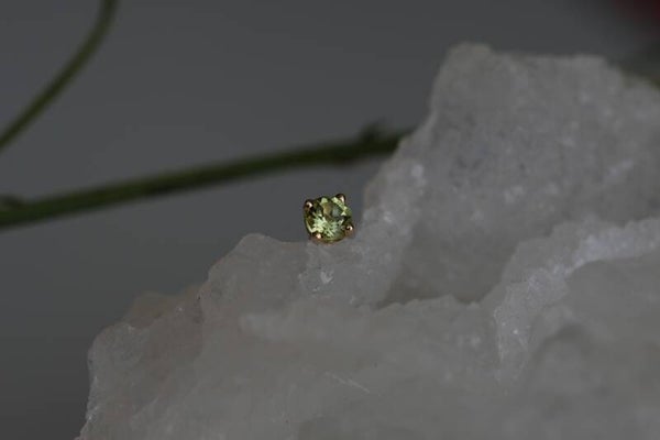 14K Round 4 prong - Peridot