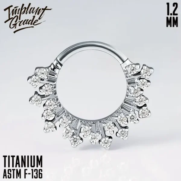 Titanium click ring ''Melisa''