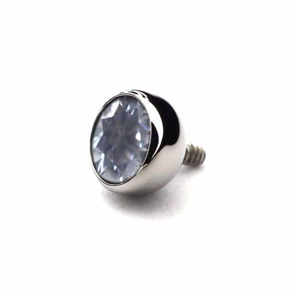 Titanium '''Bezel set CZ''