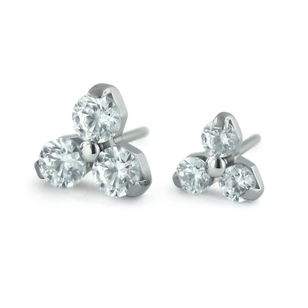 Titanium Trinity gem 1.5mm