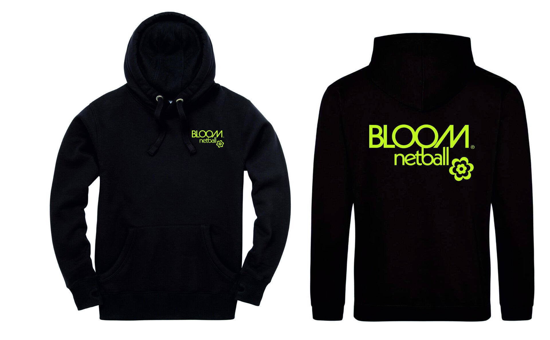 Bloom Black Adult Hoodie
