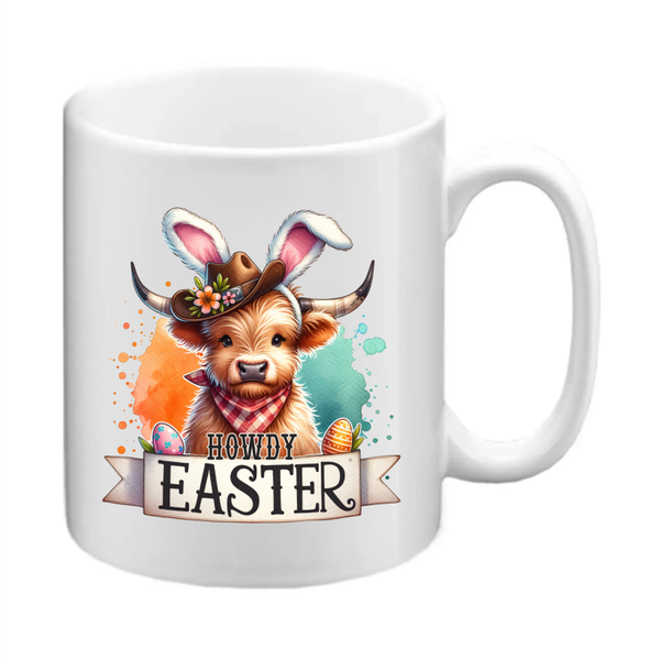 Easter Cow 2 Plain White Mug