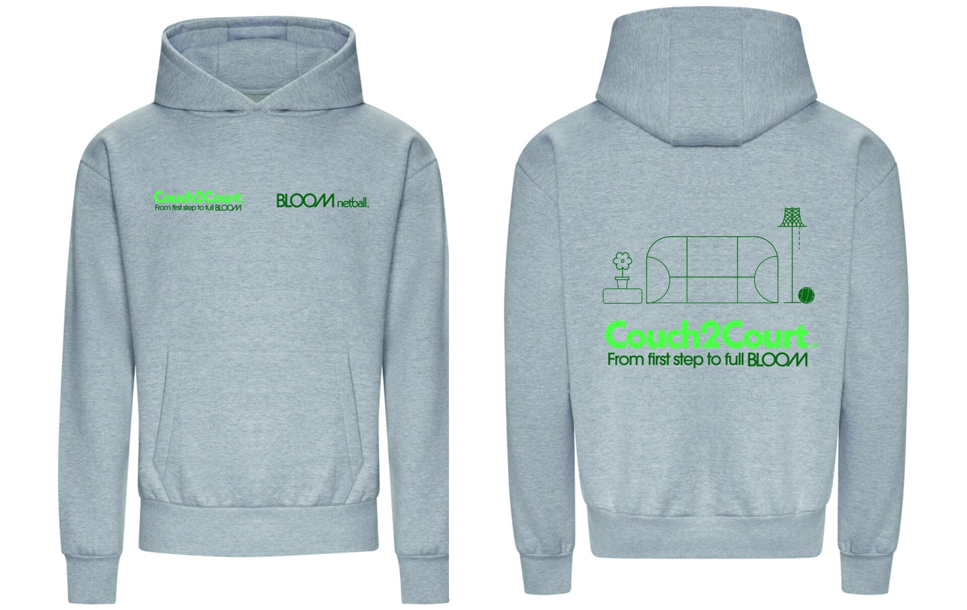 C2C Grey Adult Hoodie