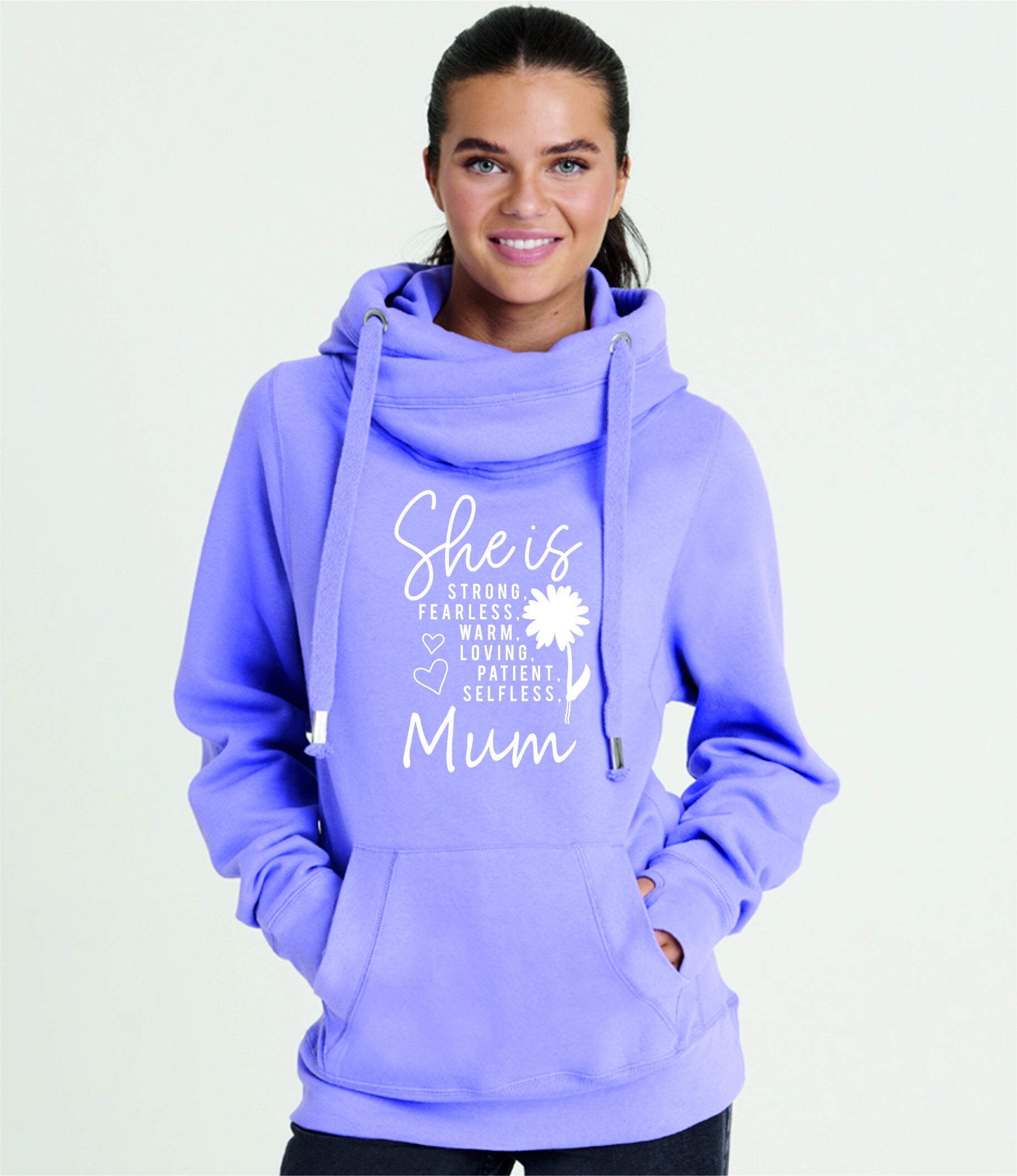 Mothers Day Cross Neck Hoodie