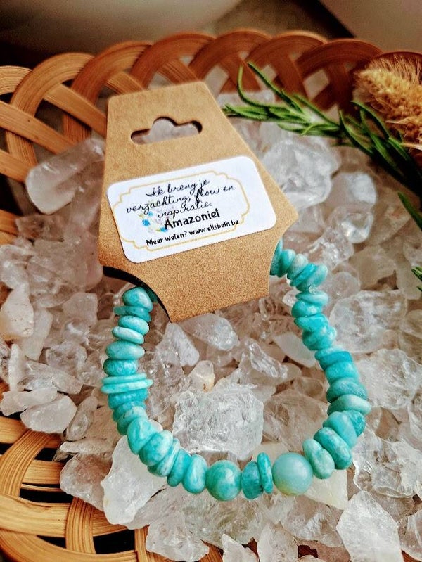 Amazoniet chips armband