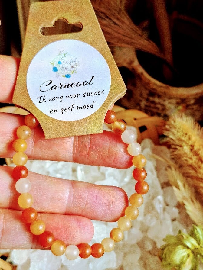 Carneool edelsteenarmband 6mm