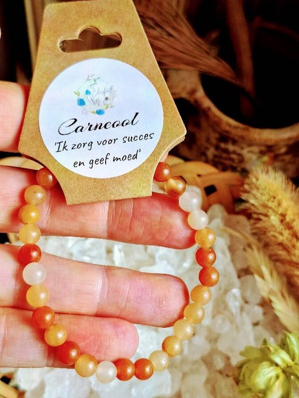 Carneool edelsteenarmband 6mm