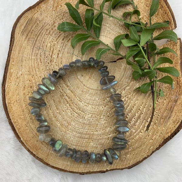 Labradoriet armband splitkralen