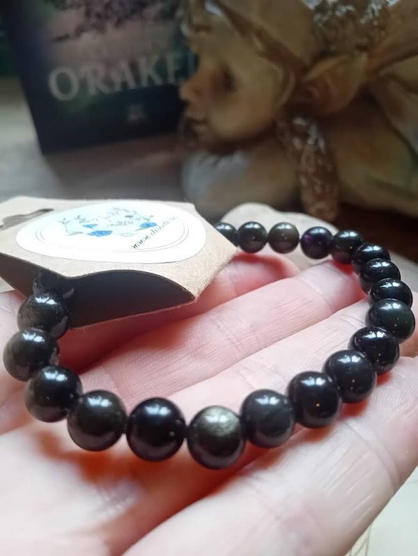 Obsidiaan armband