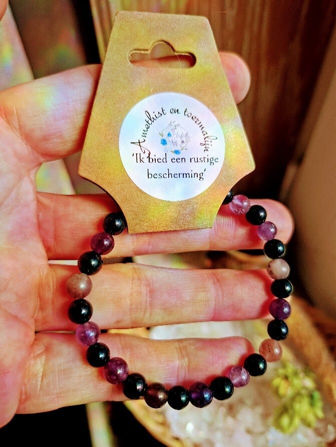 Thema armband edelstenen Rustige bescherming 6mm