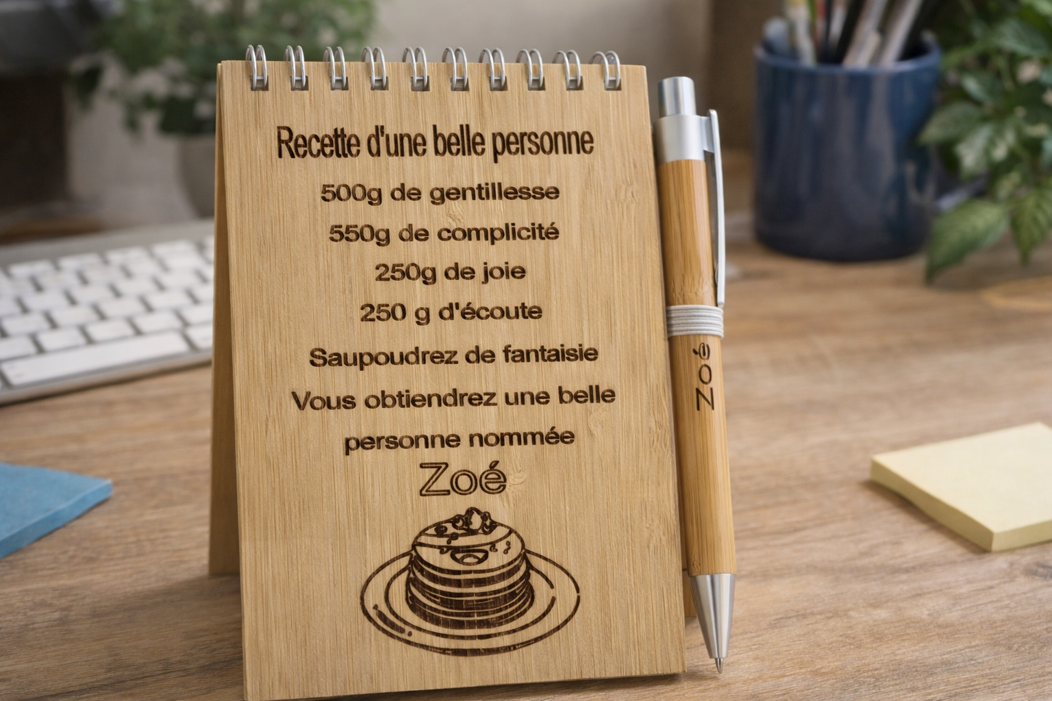 Carnet recette et stylo