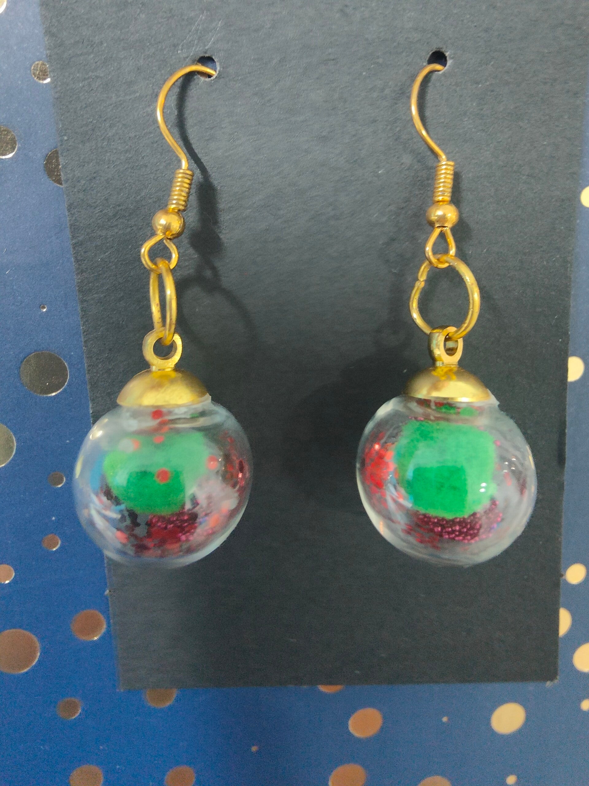 Boucles verte foncé