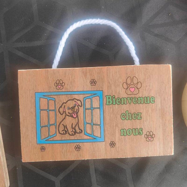plaque de porte Bienvenue