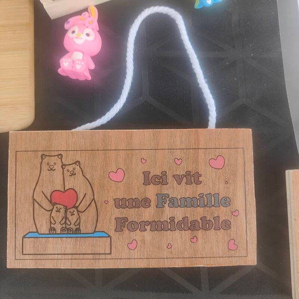 Plaque porte famille