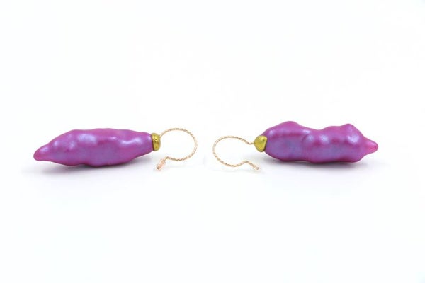Purple earrings