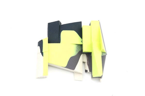 Black/yellow Momentary Continuum brooch