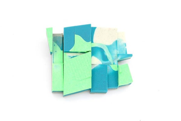Green/grey Momentary Continuum brooch