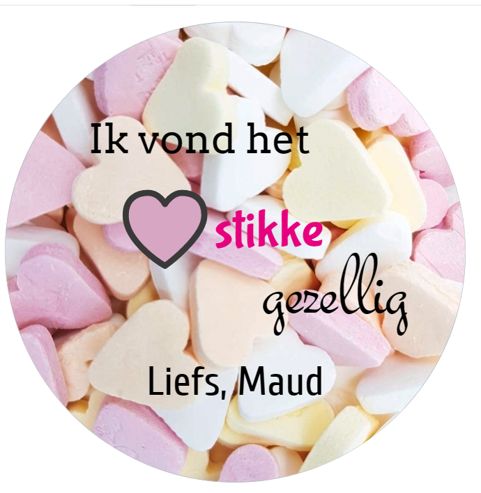 Snoepblikje "hartstikke" gezellig Feestgemak traktaties