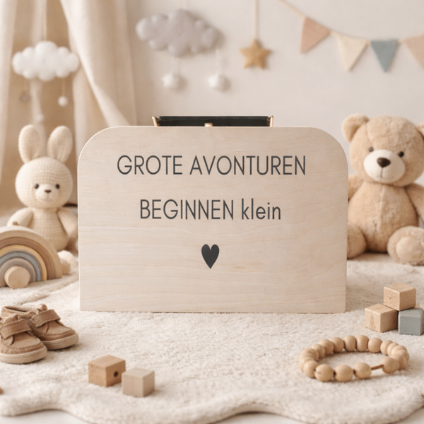 Houten koffertje voor de kleintjes