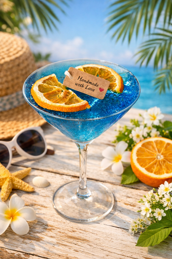 Cocktail kaars Blue Curaçao