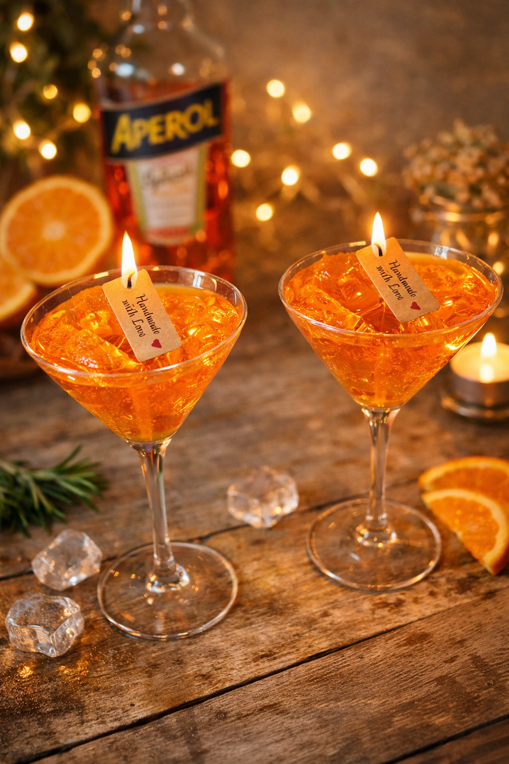Cocktail kaars Aperol spritz