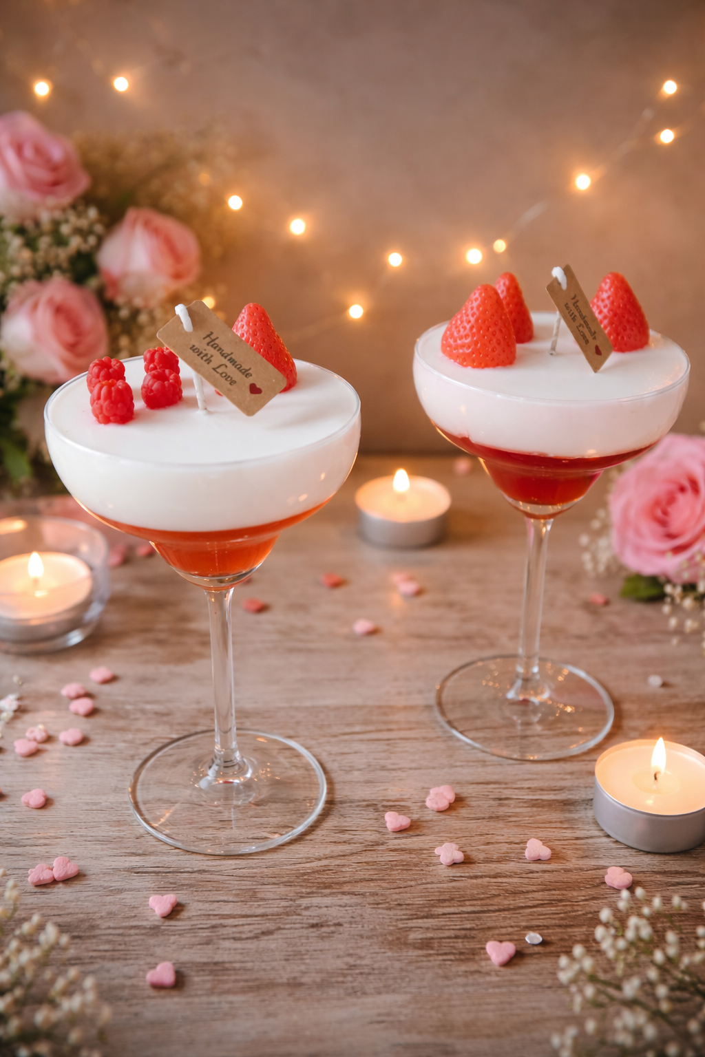 Cocktail kaars Aardbei/Framboos