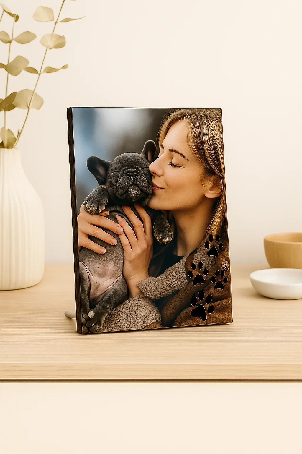 Fotolijst met pootafdrukjes bedrukken