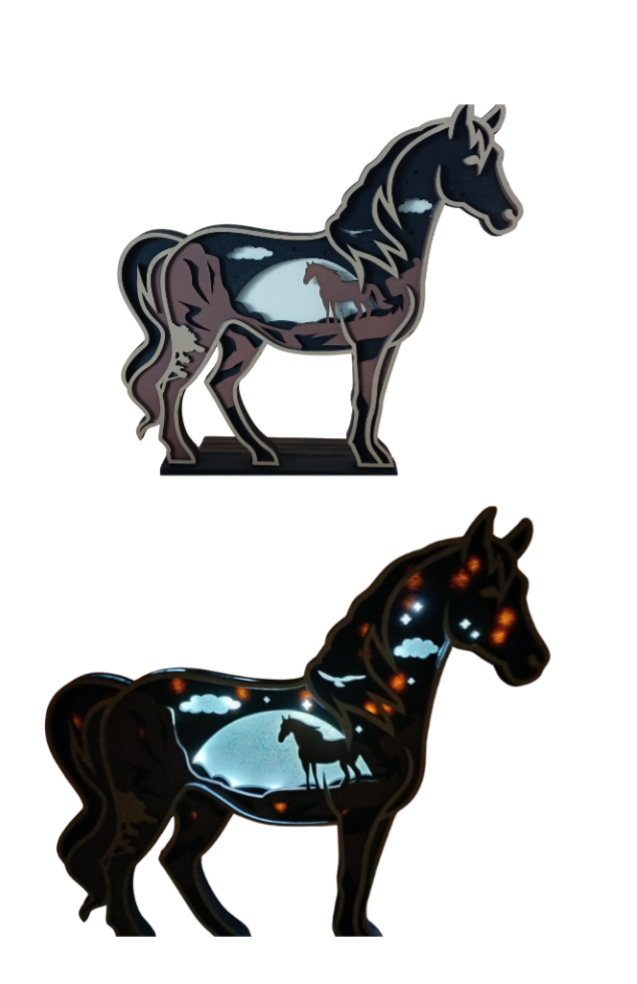 3D lampje Paard