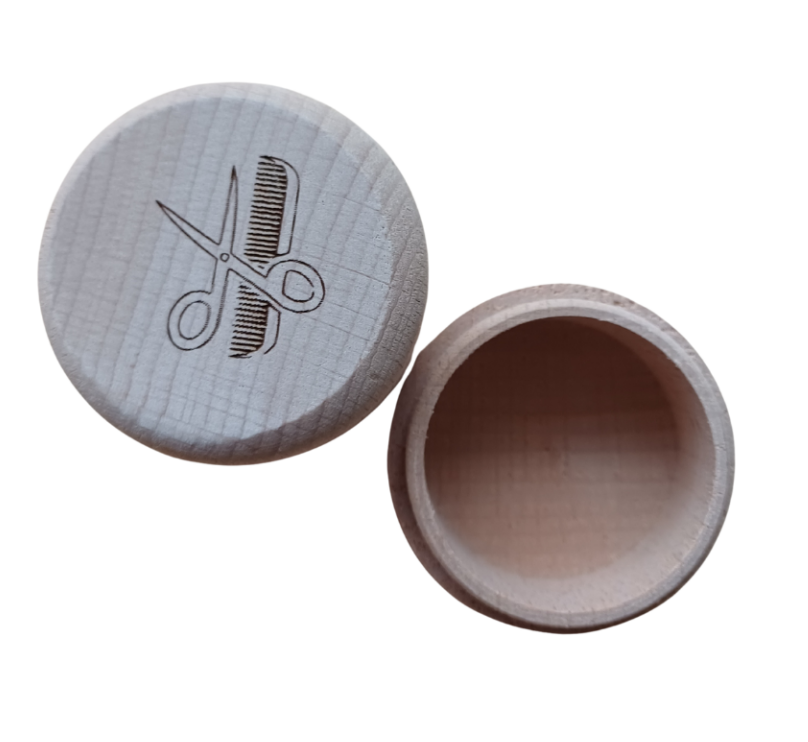 Eerste haartjes opbergdoosje