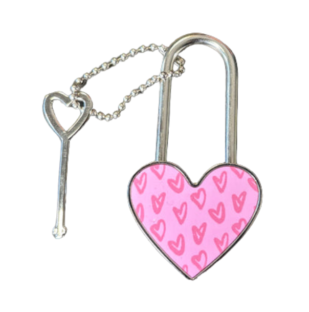 Hangslot hart bedrukken